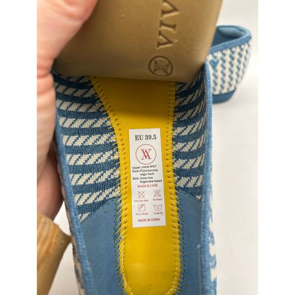 VIVAIA Margot Walker Lightweight Square-Toe V-Cut Ballot Flats Size 39.5 NEW - Picture 7 of 8